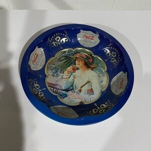 Coca Cola tin shallow bowl